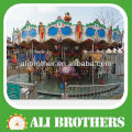 CE/SONCAP Certificate amusement park games exciting 16 seats double cornice luxury carousel